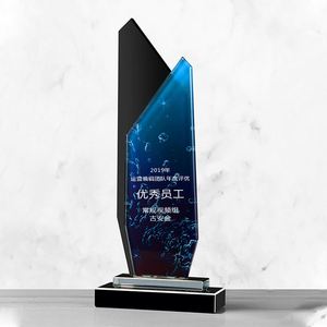 Custom Color Solid Wood Base Trophy Crystal Crafts Trophies and Medals With Photo <b>Lettering</b> - Product Image 4
