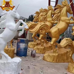 Trong Nhà Đám Cưới Sợi Thủy Tinh Điêu Khắc Trang Trí Kích Thước Cuộc Sống Động Vật Bay Unicorn <span class=keywords><strong>Resin</strong></span> Điêu Khắc Ngựa Bay Sợi Thủy Tinh Tượng - Product Image 4
