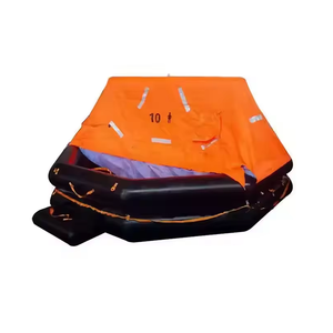 قارب نجاة قابل للنفخ يُرمى في البحر يتسع لـ 10 أشخاص معتمد من SOLAS مصنوع من المطاط TPU مقاوم للماء من قماش البوليستر أكسفورد معتمد من CCS/CE/GL - Product Image 3