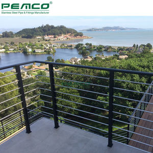 Prix au mètre pour garde-corps de balcon en acier inoxydable chromé plat, pour entreprises de vente en gros - Product Image 1