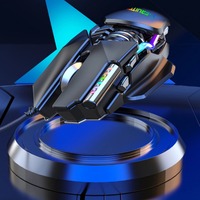 Souris de jeu ergonomique M7 pour droitiers, RGB, 12800 DPI, sans fil, design moderne pour ordinateur de bureau, en stock, jeux mécaniques, souris BT sans fil