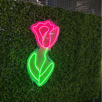 Lumière néon en forme de rose, enseigne néon LED, livraison directe, fournisseur OEM de néons, livraison gratuite