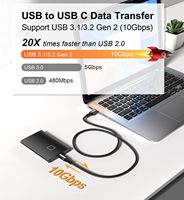 Cable de Carga Rápida USB a USB C de 10 Gbps y 60 W, Cable de Datos Trenzado de Nailon para Android, iPhone, Samsung Galaxy, Pixel, Tablets, de 0.3 m a 3 m