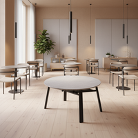 Ensemble de table à manger en marbre de style nordique rétro luxueux antique pour 4 personnes, style moderne, utilisation polyvalente pour appartement, villa, hôtel, Guangdong