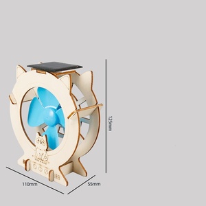 Kit de bricolage OKYN-G6795 : Ventilateur en bois à énergie solaire, expérience scientifique éducative, activité STEM, jouet - Product Image 6