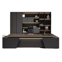 Moderno e minimalista High-End capo scrivania di lusso di lusso Executive supervisore Manager ufficio scrivania e sedia Set