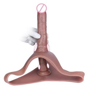 S8520 8,86 ''largo consolador vaina triángulo pantalones de silicona adulto usable realista pene manga macho pene extensor juguetes sexuales - Product Image 1