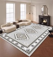 Tapis moderne de luxe fabriqué à la machine pour salon et chambre à coucher, tapis de sol personnalisé en polyester pour la maison