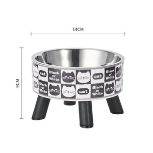 Gamelle surélevée en acier inoxydable pour animaux de compagnie, antidérapante et anti-renversement, pour chats et chiens, au design élégant - Product Image 5