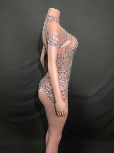 Traje de baile de malla de diamante de industria pesada, tubo de acero de gimnasia apretado, Latino para club nocturno, Bar, ropa de actuación - Product Image 6