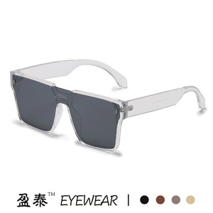 Feng Eyewear Oversized <b>Square</b> <b>Sunglasses</b> Grey Frame Yellow Lens UV400 Protection Women Driving Style - Product Image 4