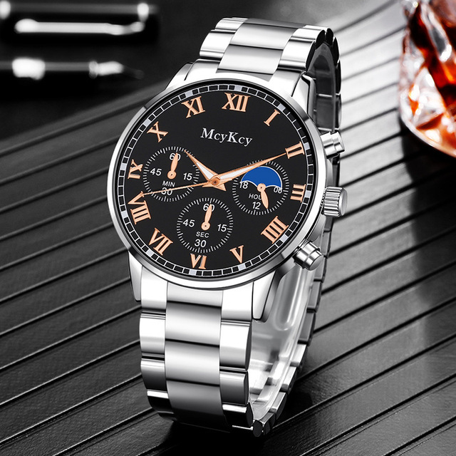 New Brand Men's Non-mechanical Men's Watch Source Watches Wholesale Steel Belt Business Men's Watch