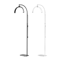 Lampe LED Demi-Lune Pliable à Luminosité Réglable 32W pour Cils, Ongles, Manucure, Soin du Visage, Salon de Beauté, Tatouage et Utilisation Téléphonique (22 Pouces)
