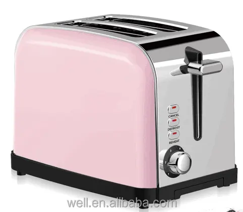 229169 1500W tostapane pane panini macchina rosa tostapane automatico 2 fette di larghezza