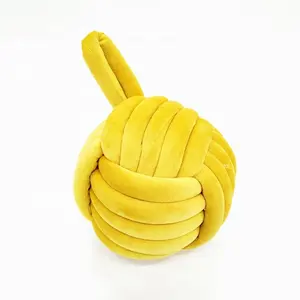 Best seller Natural Heavy Rope Knot Plush Fabric Door Stopper