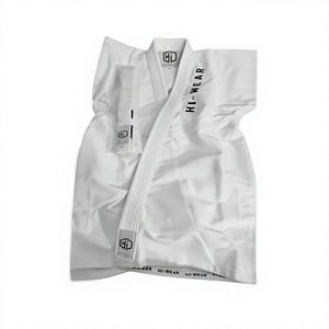 ชุดยูโด BJJ สำหรับผู้ใหญ่ สีขาว ผ้าฝ้าย 100% ชุดศิลปะการต่อสู้ พร้อมโลโก้สั่งทำพิเศษ แห้งเร็วและระบายอากาศได้ดี - Product Image 1