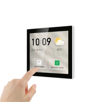 Panneau tactile mural intelligent neutre pour la maison avec passerelle Zigbee intégrée, courant max. 10A, pour thermostat et contrôle intelligent