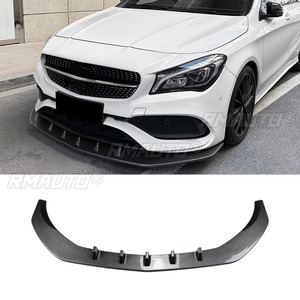สำหรับ Mercedes Benz CLA Class C117 ปี 2016-2019 AMG ชุดแต่งกันชนหน้าแบบ Lip Splitter Diffuser 3 ชิ้น ชุดป้องกันกันชน - Product Image 3