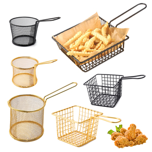 Accessoires de cuisine, paniers à frites avec poignée et panier de service pour collations, frites et poulet frit pour un usage domestique - Product Image 1