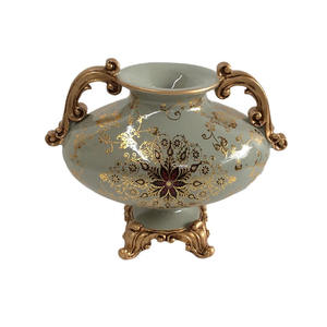 Jarrón rústico de doble manija-American Retro Crackle Ceramic Home Decor - Product Image 4