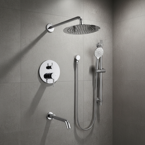 Système <span class=keywords><strong>de</strong></span> mitigeur <span class=keywords><strong>de</strong></span> <span class=keywords><strong>douche</strong></span> à effet pluie en laiton à montage mural moderne cUPC - Product Image 6