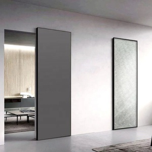 Meilleur Moderne Massif Teck MDF CHÊNE Bois Porte Magique Coulissante Doux Fermeture En Bois Unique Fantôme Porte Conception Photos Arrêts Pour Maison - Product Image 3