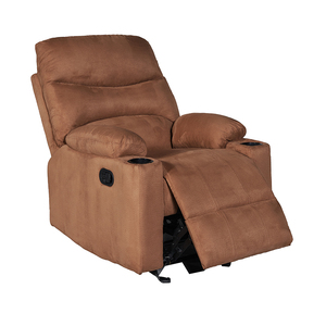 Precio barato <span class=keywords><strong>de</strong></span> tela <span class=keywords><strong>de</strong></span> gamuza <span class=keywords><strong>de</strong></span> piel sintética, <span class=keywords><strong>muebles</strong></span> <span class=keywords><strong>de</strong></span> sala <span class=keywords><strong>de</strong></span> estar <span class=keywords><strong>reclinables</strong></span> manuales individuales con portavasos - Product Image 6