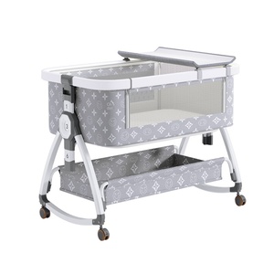 Cuna de Metal Móvil Plegable y Portátil Multifunción para Recién Nacidos Acoplable a Cama Grande - Product Image 5