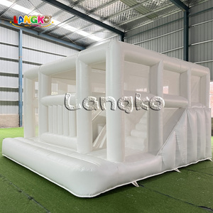 Château gonflable blanc pour enfants, grand trampoline extérieur, combo <span class=keywords><strong>ballon</strong></span> blanc, maison de rebond moderne, maison de rebond gonflable - Product Image 3