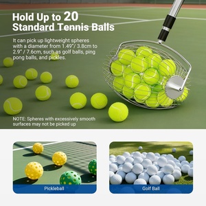 เครื่องเก็บลูกบอลแบบปรับได้ ทำจากสแตนเลส สำหรับเทนนิสและกอล์ฟ - Product Image 2