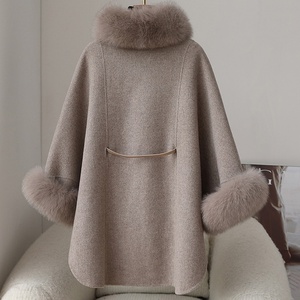 Abrigo de Invierno 2025, Abrigo de Lana Cálido con Piel de Zorro Auténtica para Niñas y Mujeres - Product Image 2