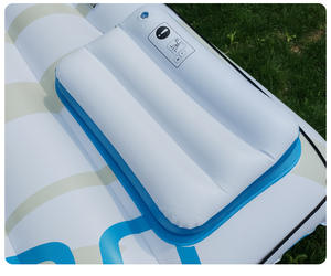 Île flottante carrée gonflable en PVC, tapis <span class=keywords><strong>flottant</strong></span> sur l'eau, <span class=keywords><strong>lit</strong></span> <span class=keywords><strong>flottant</strong></span> double avec seau à glace - Product Image 5
