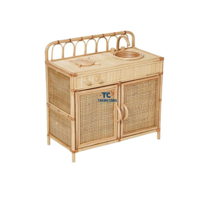 Armoire en arc de marguerite en rotin naturel écologique pour garde-robe d'enfants Design époustouflant fait à la main du Vietnam - Product Image 1