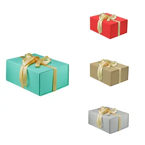 Оптовая продажа, коробка для рукоделия, магнитная притягательная роскошная упаковка, подарочные коробки для просмотра с лентой для рождественской упаковки/