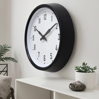 Jam Dinding Analog Quartz Kontemporer Satu Sisi Jarum Modern Gaya Antik Dua Bagian Pelat Tebal 30mm Penyimpanan Tersembunyi Aman