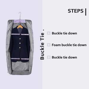 Muestra Gratuita, Funda para Traje de Hombre Promocional al por Mayor, Funda para Traje de Tela No Tejida con Cierre y Bolsillo para Etiqueta - Product Image 4