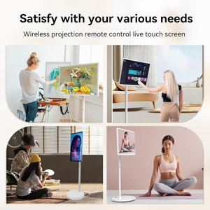 New Upgrade Floor Standing Vertical Display Android 15 FHD Video Portable Touch Screen Monitor 21.5 Inch Mobile <b>Tv</b> Portable <b>Tv</b> - Product Image 4