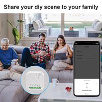 Commutateur WiFi intelligent Gradateur pour lumière LED Smart Home Télécommande App Control Alexa Voice Compatible Smart Breaker Module de commutation WiFi