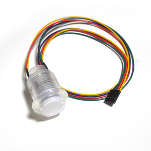 Botón Cóncavo GoldLeaf con Iluminación Transparente RGB LED, Botón de Presión Dedicado para Máquinas de <span class=keywords><strong>Arcade</strong></span>, Pinball y Máquinas de Monedas - Product Image 3