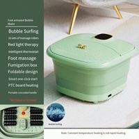 Baignoire pliante pour les pieds à usage domestique, spa pour les pieds à massage automatique télécommandé, chauffage thermostatique portable