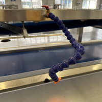 Aangepaste Automatische Transportband Lijn Voor Vlees Vis Verwerking Nieuwe Pu Riem Met Vlees Snijmachine Voor Fruit Snoepjes Groenten