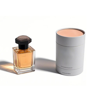 Tubo de papel kraft decorativo con lámina dorada para empaques de regalo de perfumes de lujo de alta gama - Product Image 3