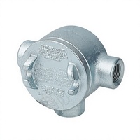 Boîte de sortie pour conduit en fonte malléable de type T Hangzhou Prostar, galvanisée à chaud, avec couvercle IP54, argent