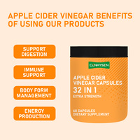 OEM ODM Capsules de vinaigre de cidre de pomme avec curcuma et curcumine pour soutenir la digestion, la gestion immunitaire et l'énergie du corps