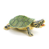 Modèle de tortue reptile en PVC massif, simulation d'assemblage transfrontalier, ornements de table, grand bord jaune, souvenir d'aquarium, maternité