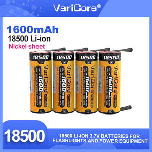 バリコアVC-1600C 1600mAh 3.7V/4.2V充電式円筒18500リチウムイオン電池 + ニッケルシート - Product Image 5