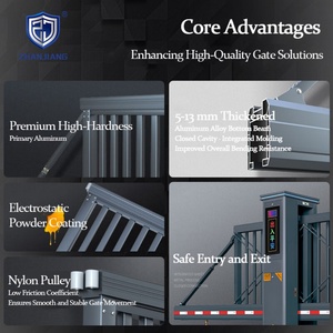 ประตูรั้วแบบเลื่อนอัตโนมัติ ยี่ห้อ Zhanjiang Industrial Design ทำจากอลูมิเนียมอัลลอย แข็งแรงทนทาน เหมาะสำหรับลานบ้านและอพาร์ทเมนท์ - Product Image 2