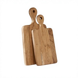 Tablas de cortar de madera rectangulares con mango, paquete combinado para uso en la cocina, ecológicas y personalizables. - Product Image 1