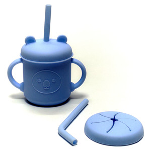 Ensemble de tasses à bec anti-chute en silicone pour enfants, résistantes aux hautes températures, pour l'apprentissage de la boisson, tasse à eau pour bébé - Product Image 2