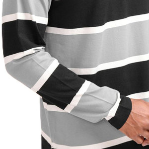 Polo respirant à boutons pour homme 2026 – Design personnalisé, multicolore, manches longues, coupe oversize, style rugby - Product Image 4
